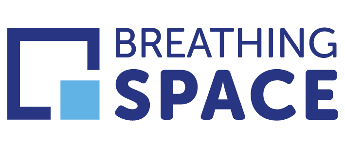 Breathing Space - logo - blue Breathing Space Scotland logo